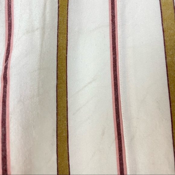 NEW RVCA SIZE XL White Fully Noted pants in stripe Wide Leg ankle length - Picture 10 of 10